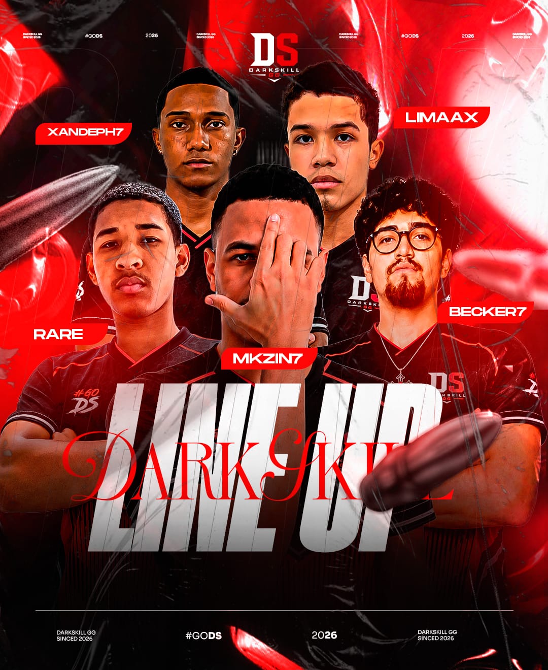 Line up oficial da DarkSkillGG Esports